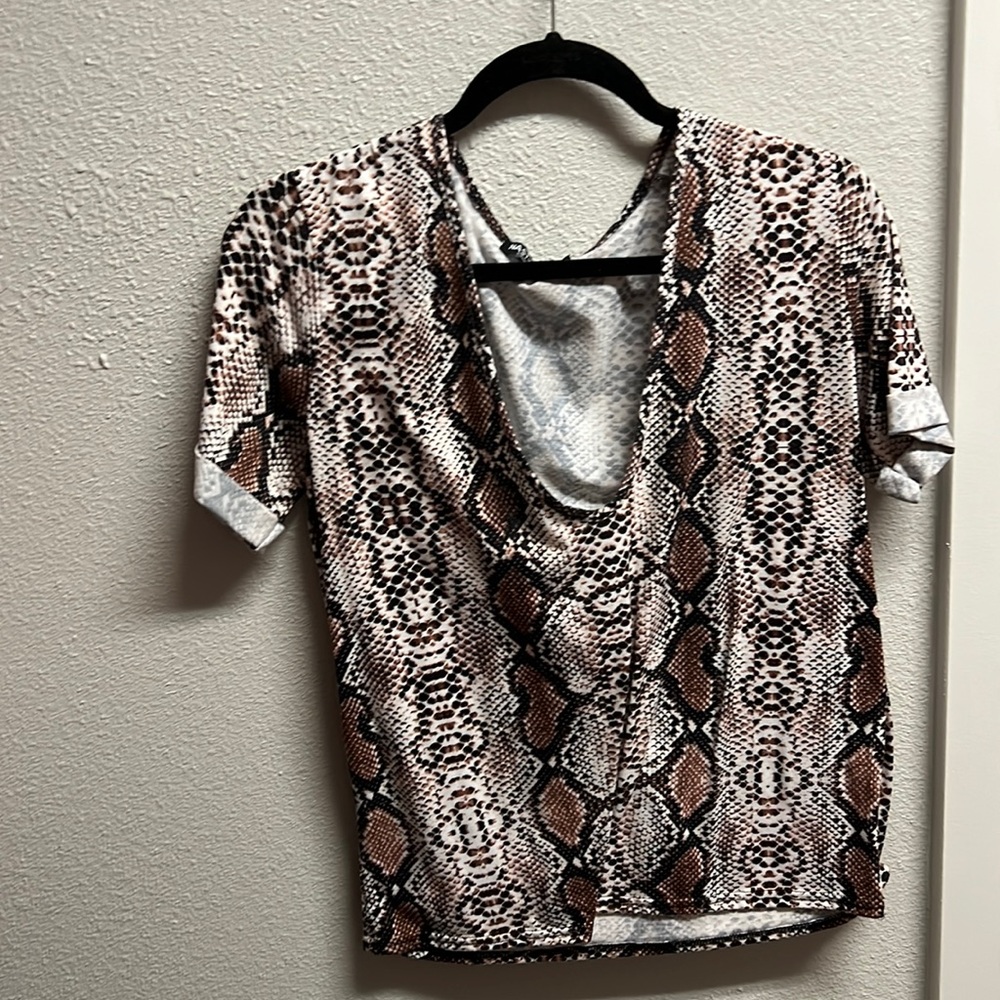Nasty gal snake print v neck.